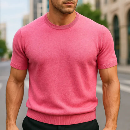 Soft Merino Wool Crew Neck T-shirt