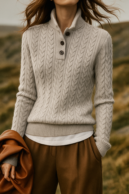 Cozy Crew Neck Cashmere Pullover Sweater