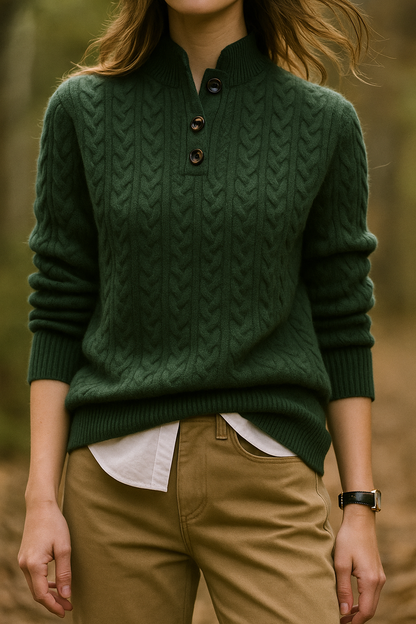 Cozy Crew Neck Cashmere Pullover Sweater