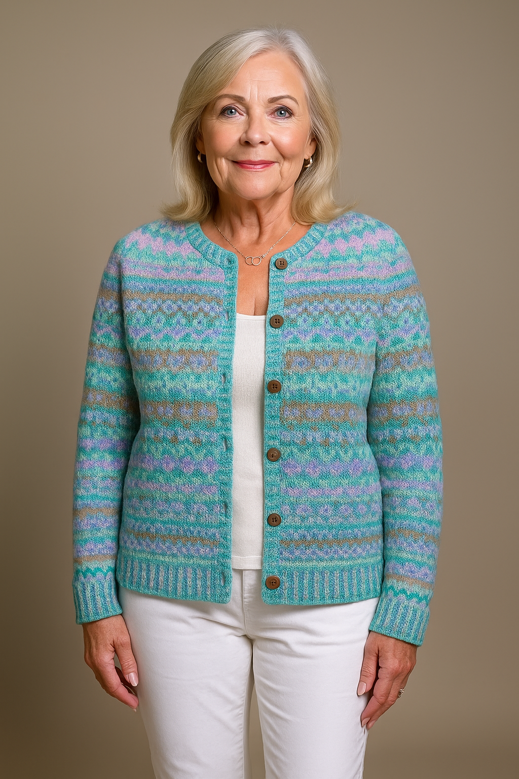 Navy Blue Women's Cardigan Sweater - OutfitLondon