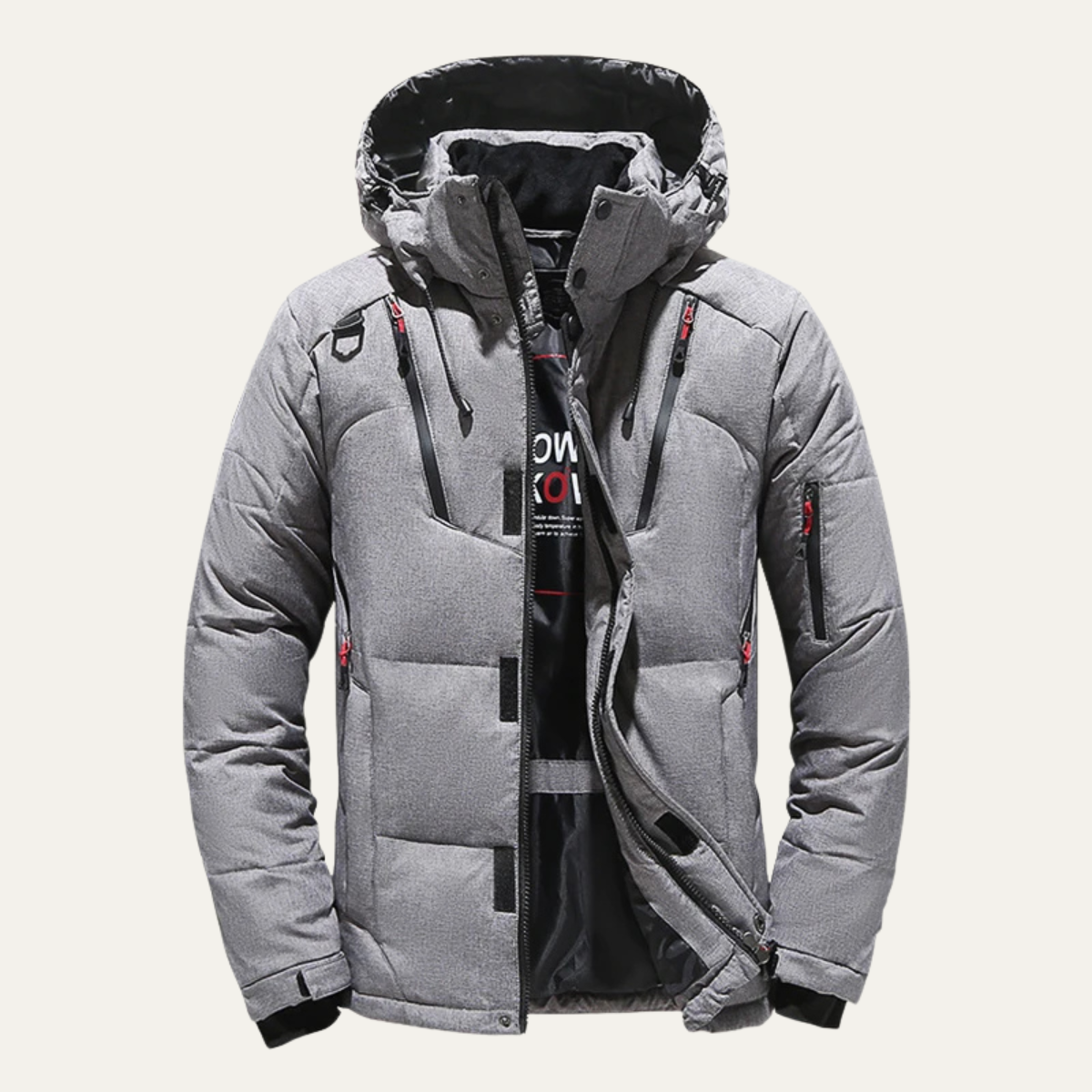 Warm Waterproof Men's Snow Jacket with Hood
