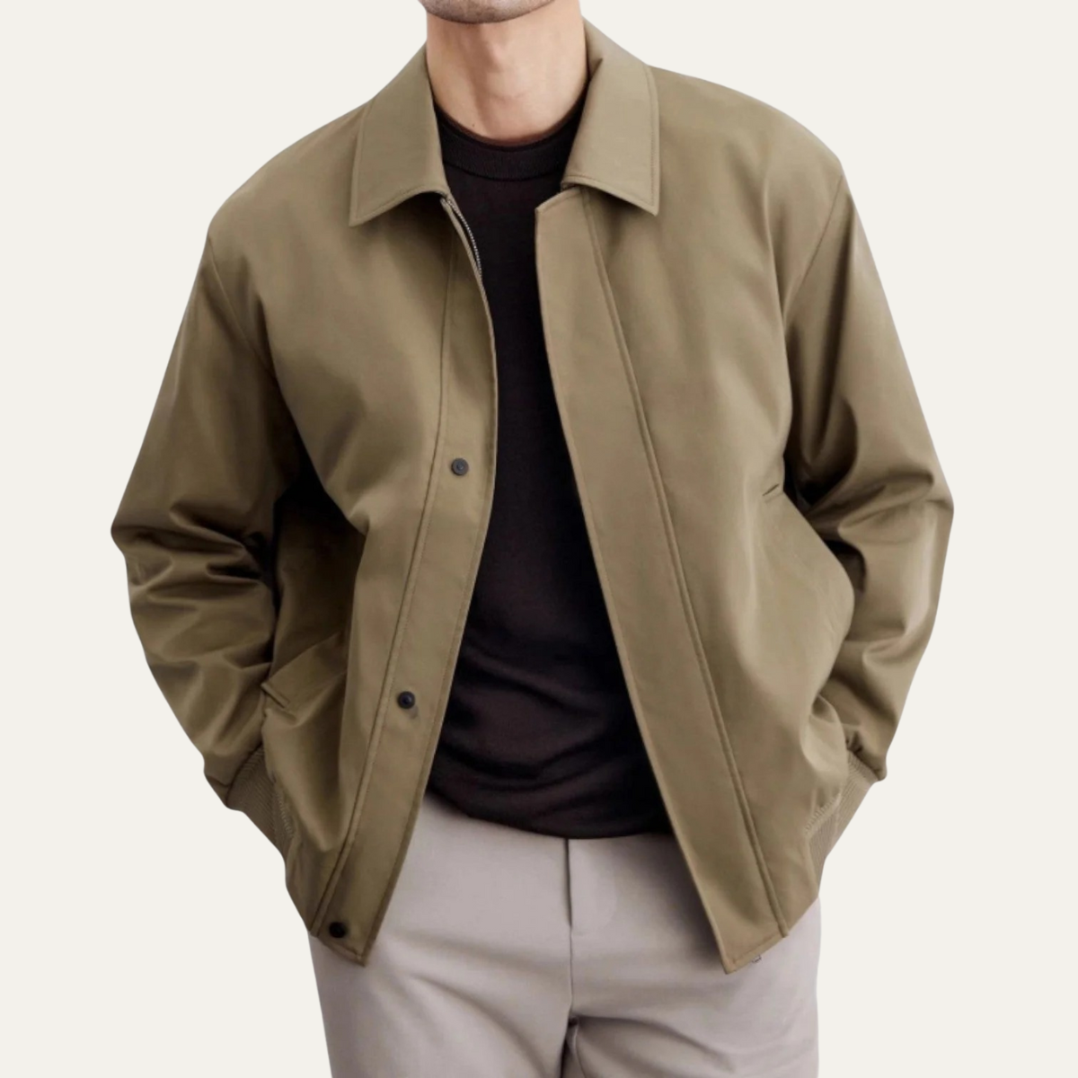 Men's Slim Water Resistant Fall Coach Jacket