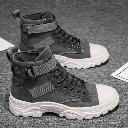Rugged Mens Combat Boots - Heavy Duty Work Shoes - OutfitLondon