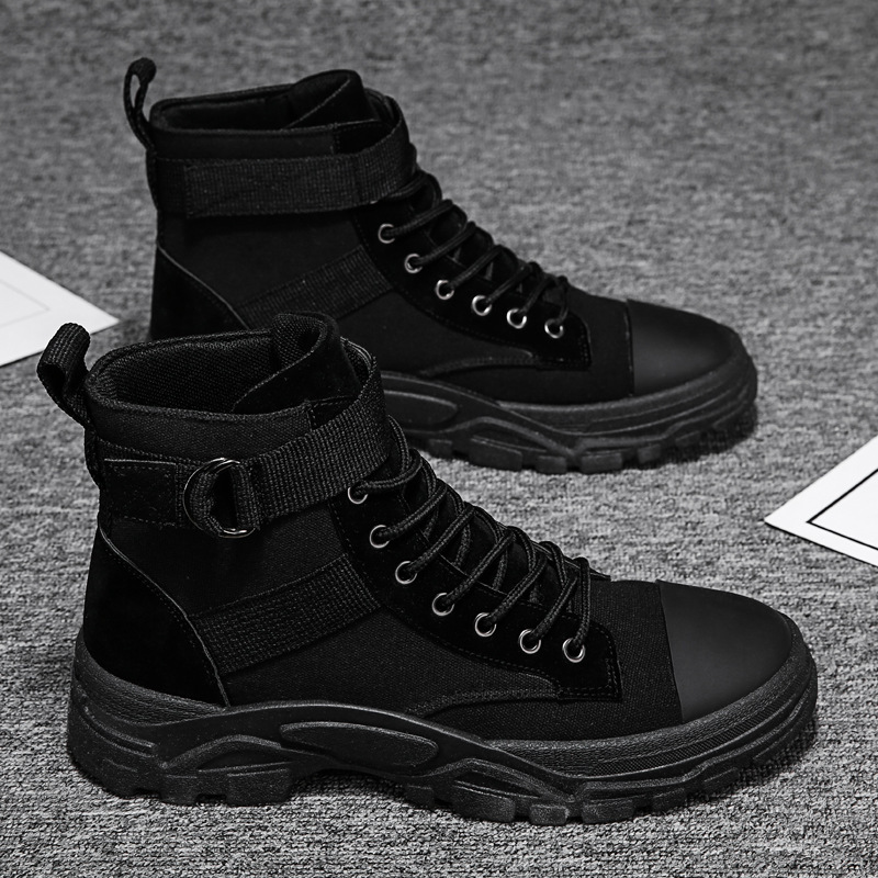 Rugged Mens Combat Boots - Heavy Duty Work Shoes