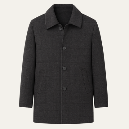 Warm Men's Down Wool Winter Coat - OutfitLondon