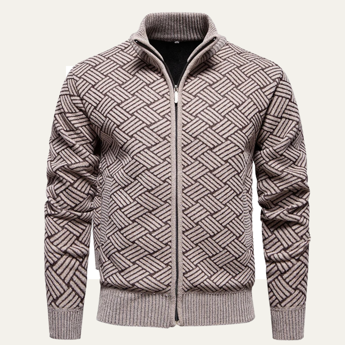 Cozy Mens Cable Knit Casual Cardigan Sweater