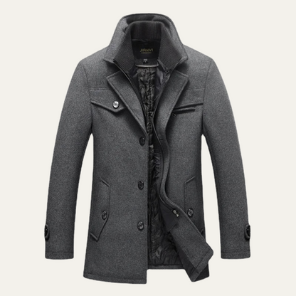 Warm Men's Wool Winter Overcoat