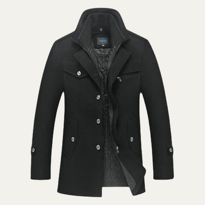 Warm Men's Wool Winter Overcoat