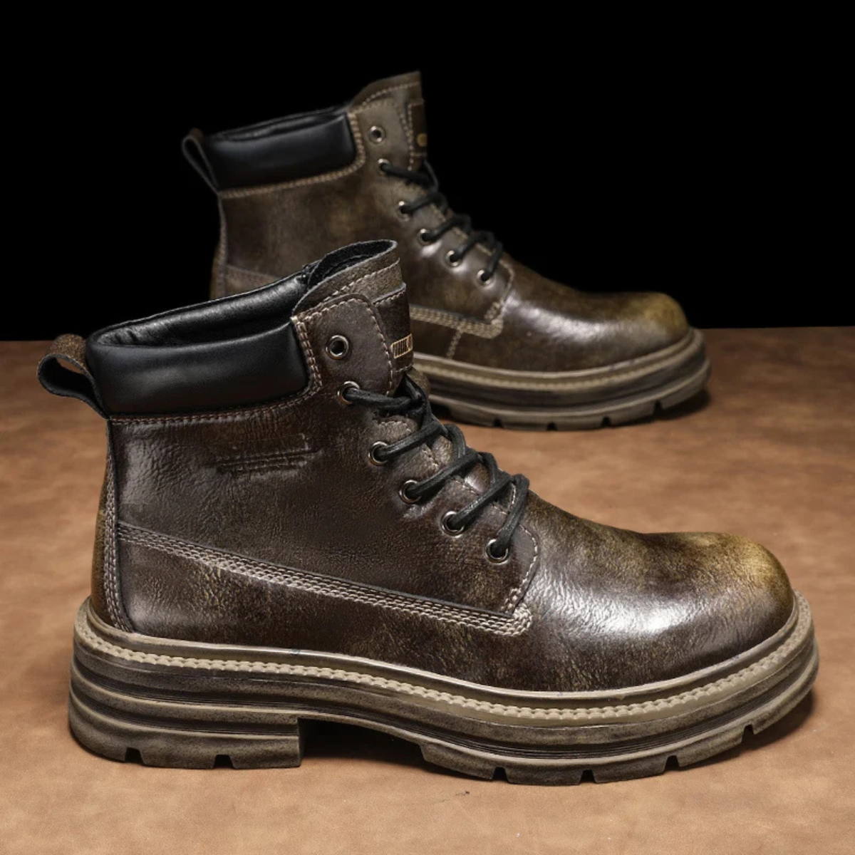 Tough Leather Mens Work Boots