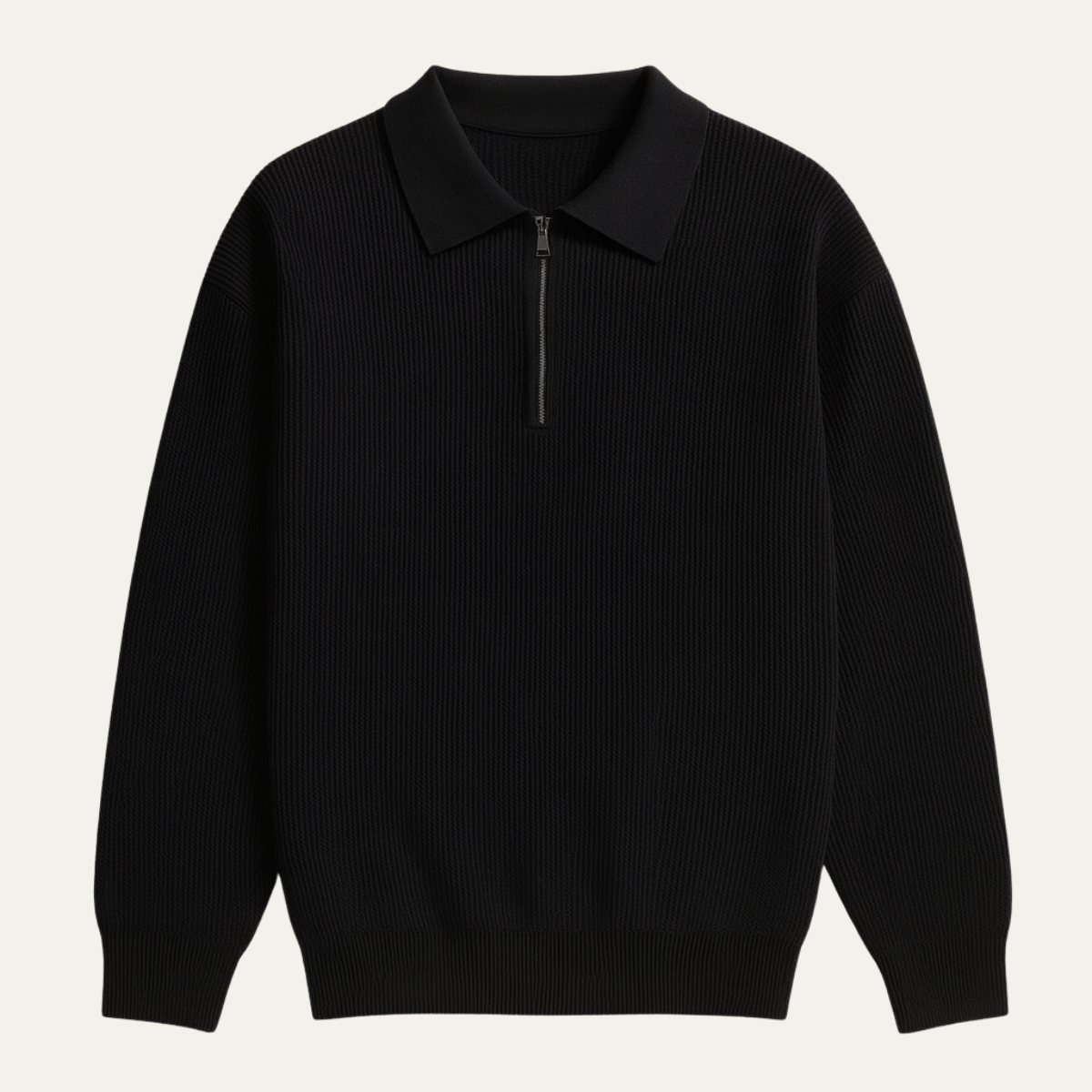 Premium Mens Quarter Zip Cotton Sweater - OutfitLondon