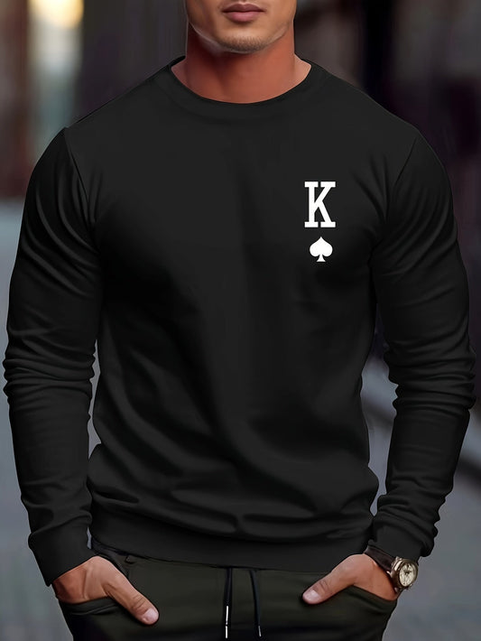 Warm Spade Print Mens Winter Hoodie - OutfitLondon