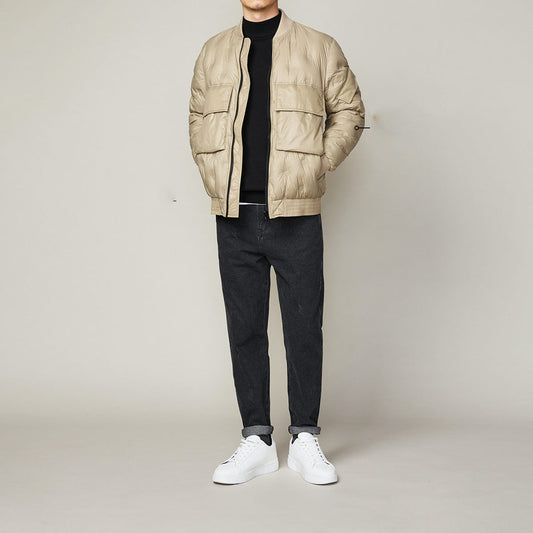 Men's Lightweight Down Baseball Collar Jacket