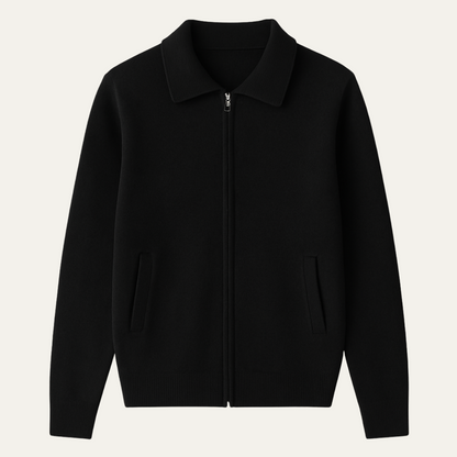 Classic Men's Wool Knit Zipper Sweater