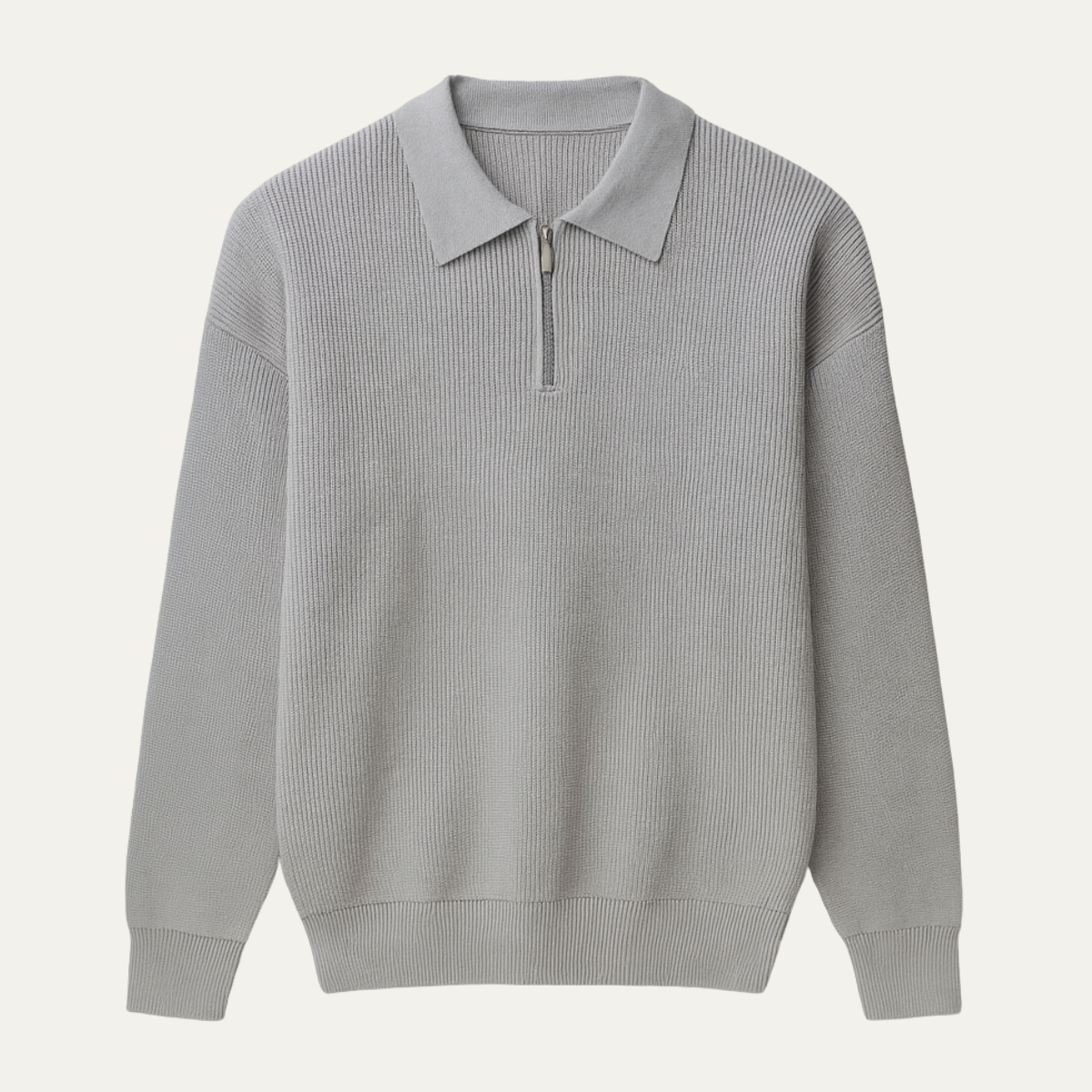 Premium Mens Quarter Zip Cotton Sweater