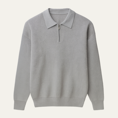 Premium Mens Quarter Zip Cotton Sweater