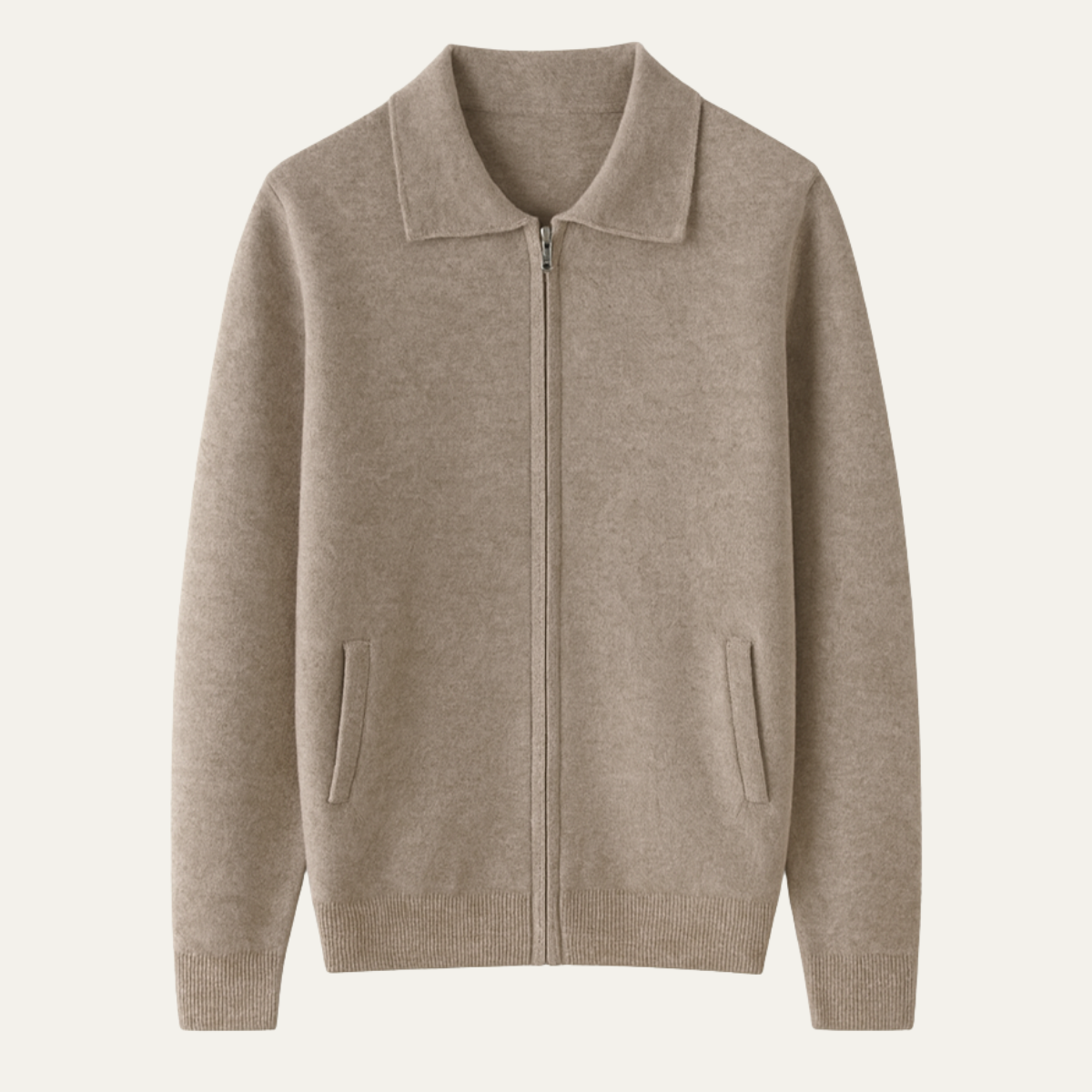 Classic Men's Wool Knit Zipper Sweater - OutfitLondon