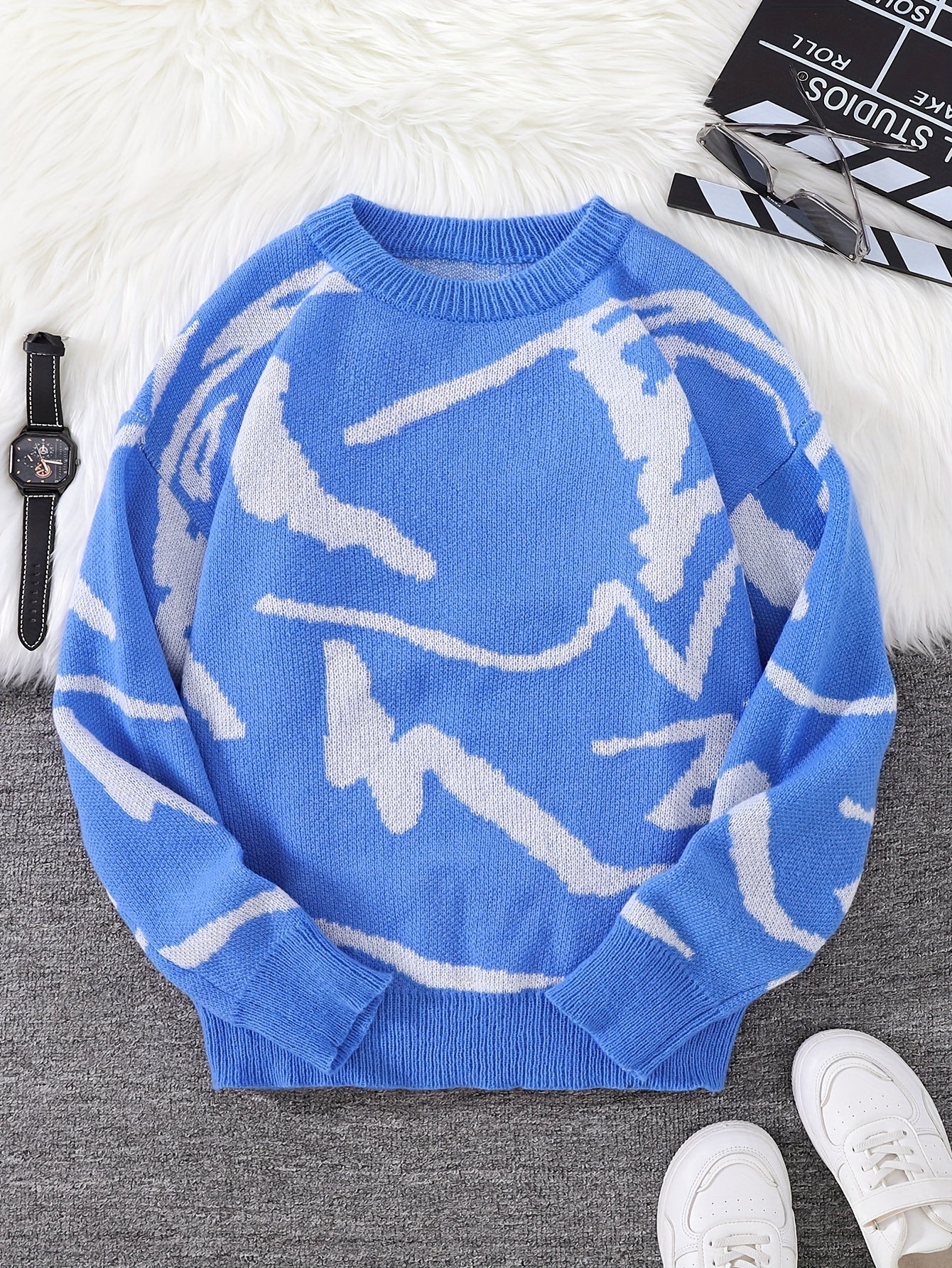 Soft Graphic Crew Neck Winter Sweatshirt