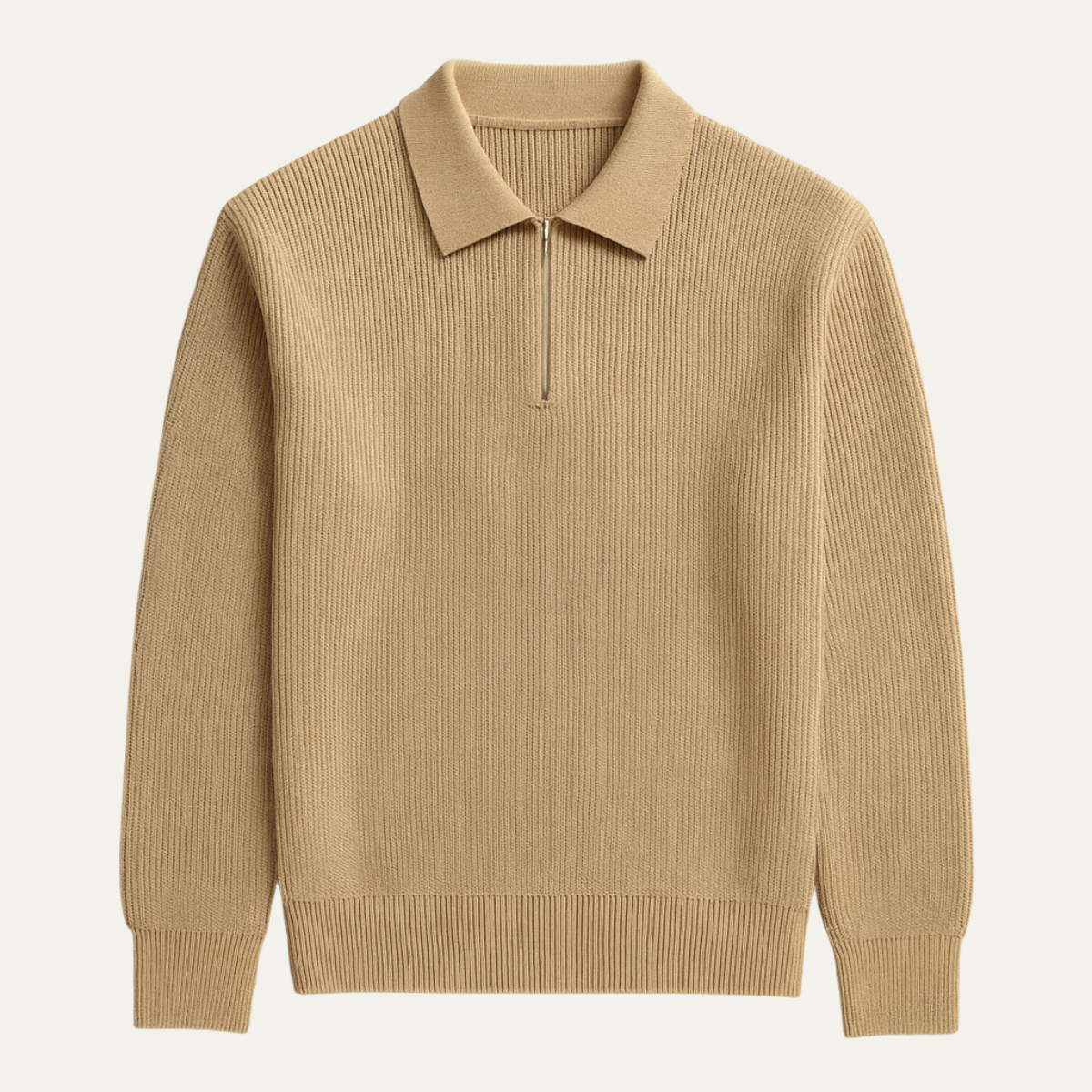 Premium Mens Quarter Zip Cotton Sweater