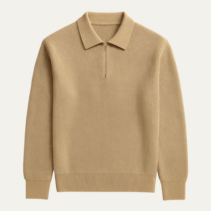 Premium Mens Quarter Zip Cotton Sweater