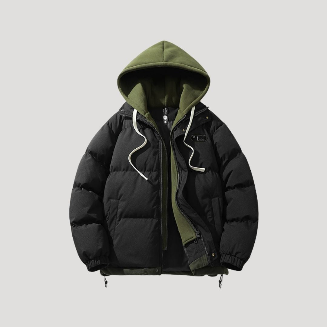 Warm Puffer Quilted Hooded Winter Coat