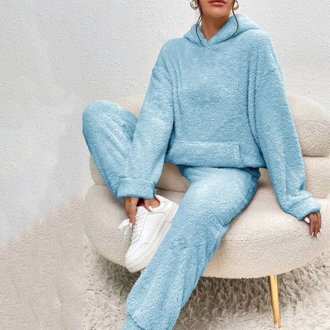 Cozy Ladies Fleece Jogger Suit Set - OutfitLondon