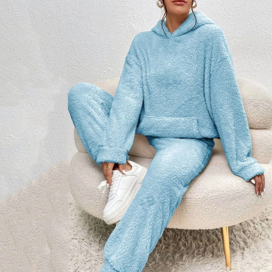 Cozy Ladies Fleece Jogger Suit Set - OutfitLondon