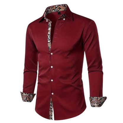 Trendy Mens Shirt with Classic Paisley Pattern
