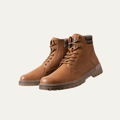 Tough Tactical Lace Up Ankle Boots with Rubber Sole