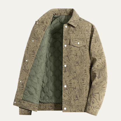 Relaxed Fit Quilted Cotton Mens Jacket