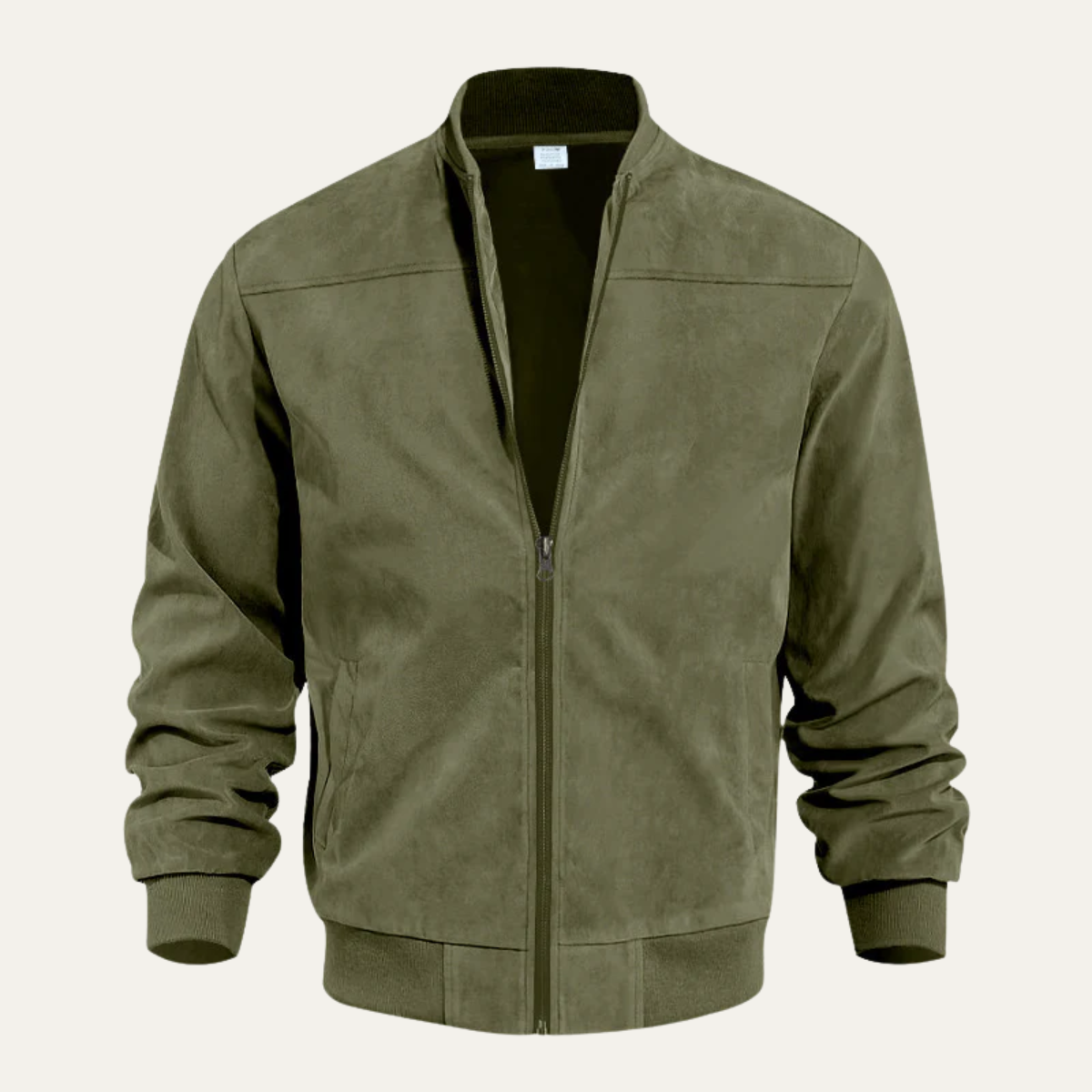 Classic Brown Leather Bomber Jacket for Men