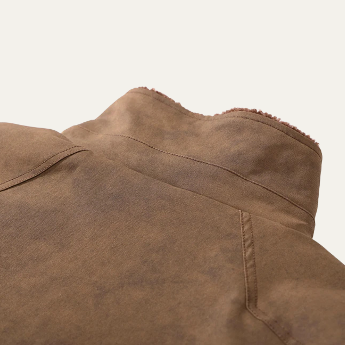 Luxury Mens Suede Inside Fleece Bomber Jacket