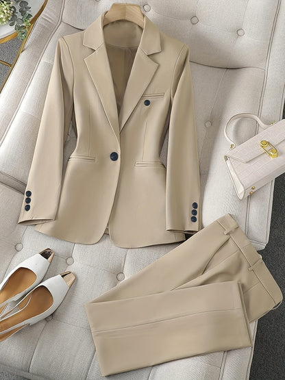 Classic Fit Women's Suit Jacket and Pants Set