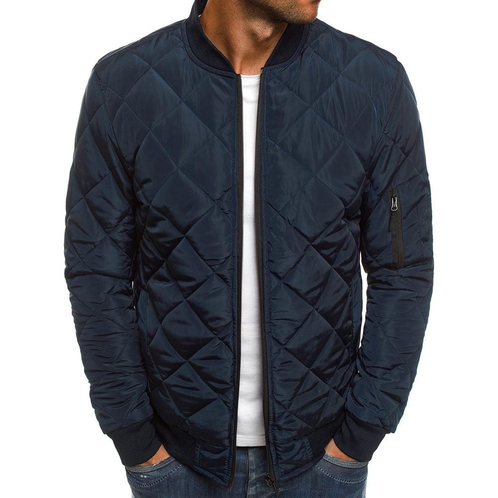 Slim Fit Quilted Mens Bomber Jacket