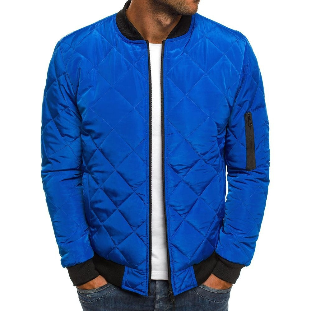 Slim Fit Quilted Mens Bomber Jacket