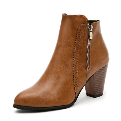 Low Heel Ankle Boots for Women