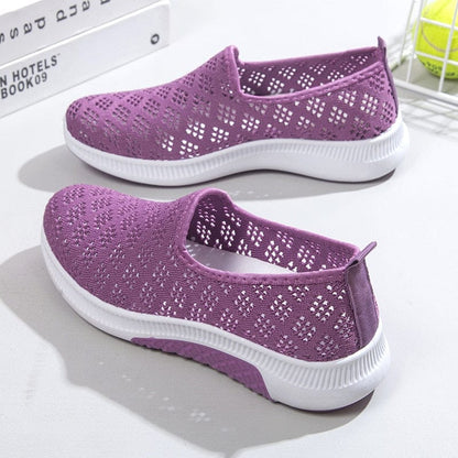 Slide Hollow Out Round Toe Casual Women Sneakers For Bunions