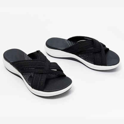 Women Sandals Stretch Cross Orthotic Slide Slippers