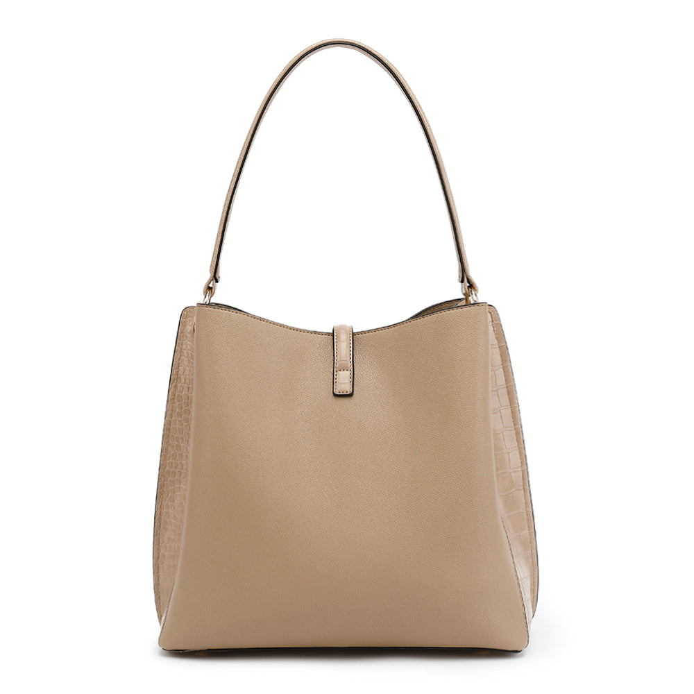 Fashionable Hobo Bag with Exotic Details