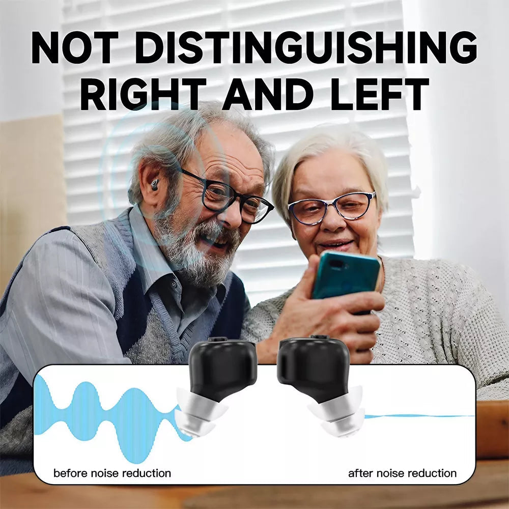 Bluetooth Rechargeable Invisible Hearing Aids for Seniors