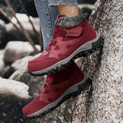 Warm Waterproof Ankle Boots with Fuzzy Lining