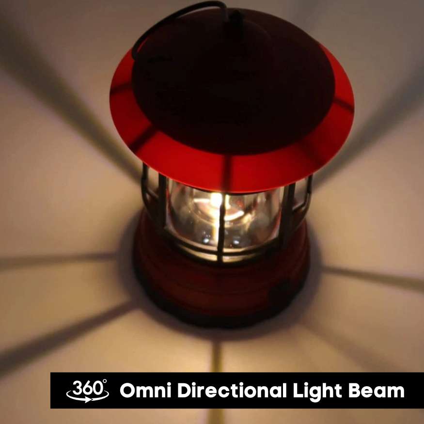 Rechargeable Camping Lantern – Vintage-Style LED with Dimmable Light