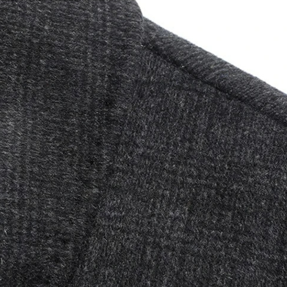 Warm Plaid Wool Men's Winter Overcoat Coat