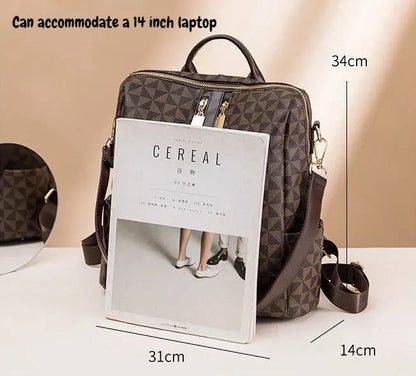 Practical Convertible Backpack Tote with Clutch