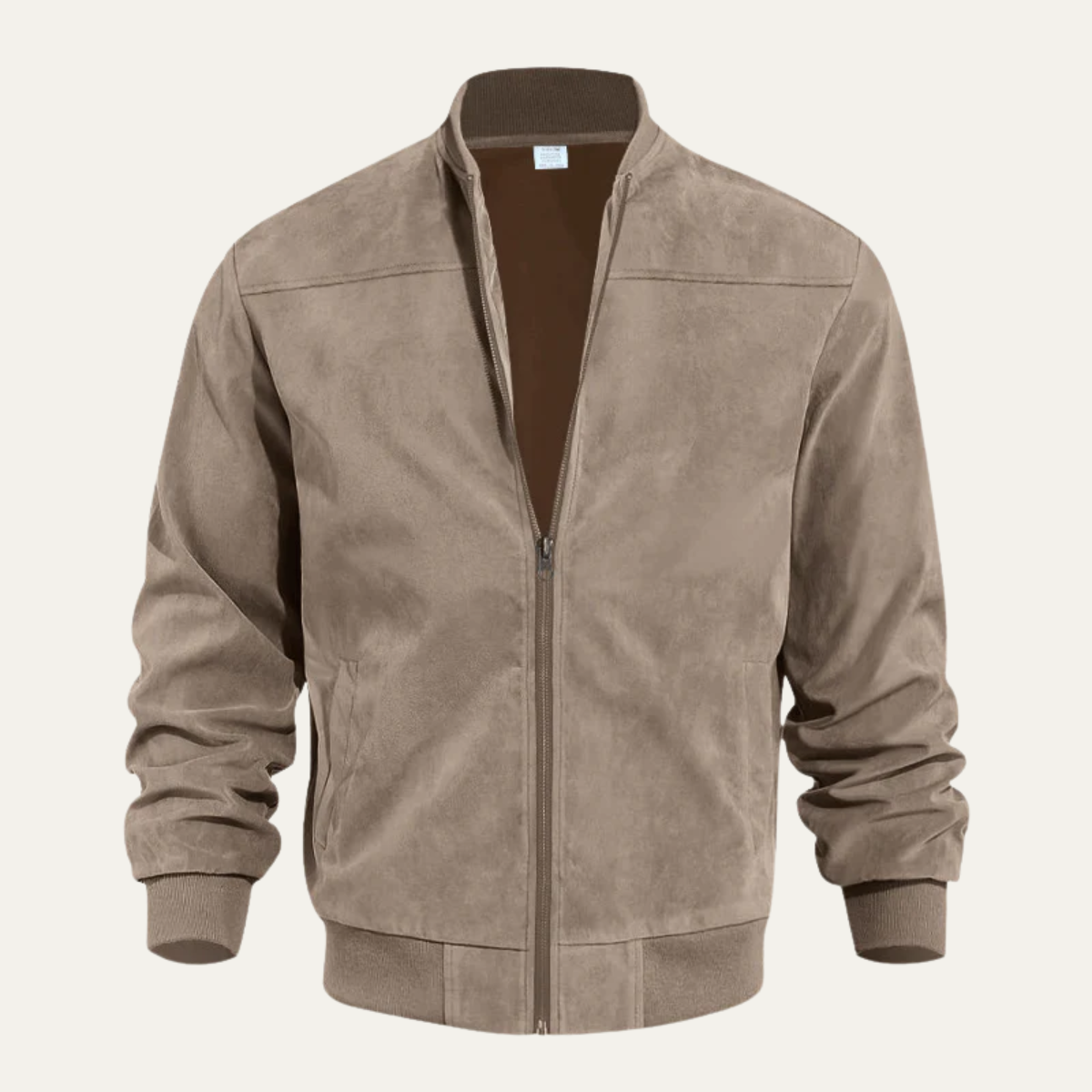 Men's Faux Leather Bomber Coat