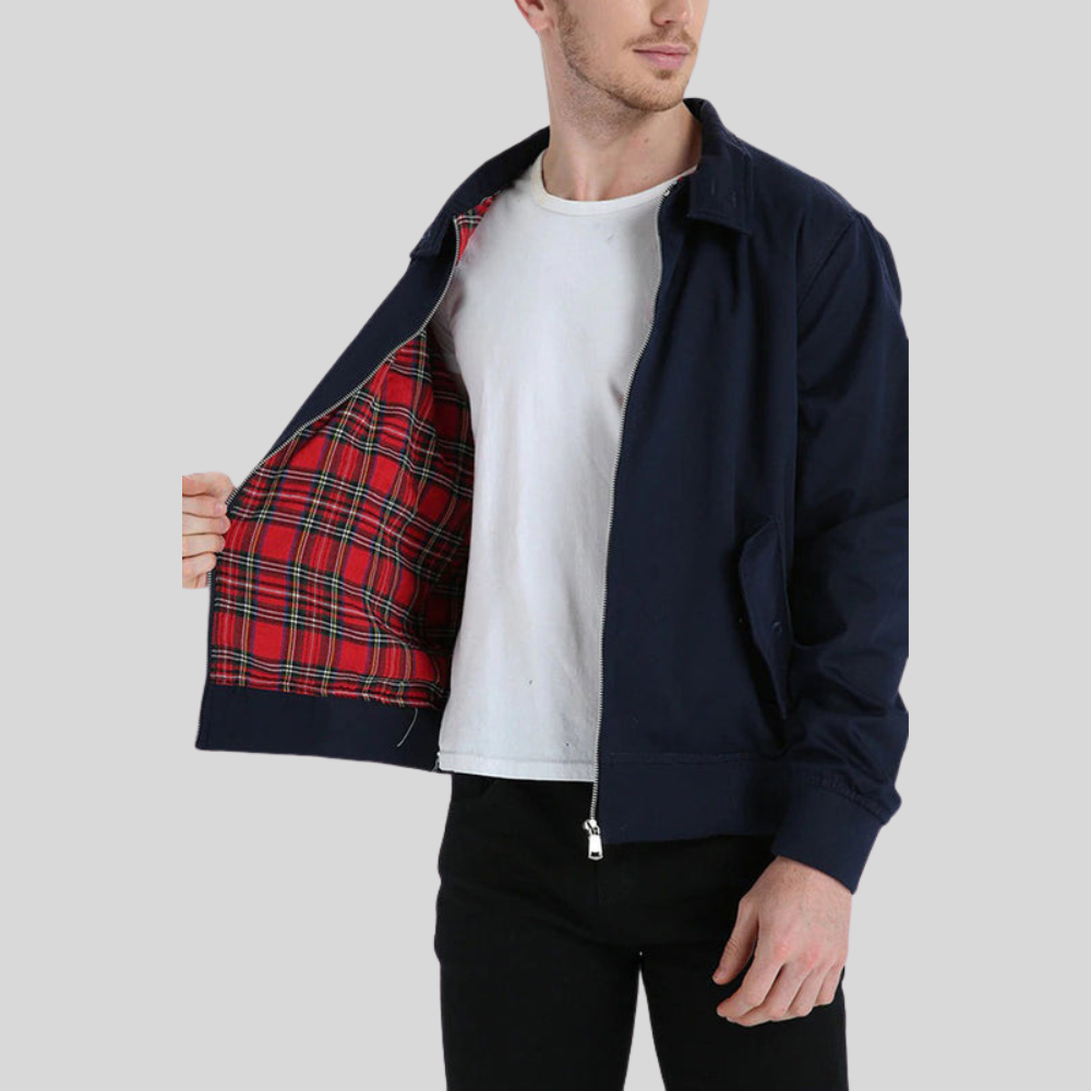 Men's Vintage Zip Up Bomber Jacket