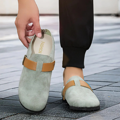 Comfortable Suede Buckle Moccasin Slippers for Men