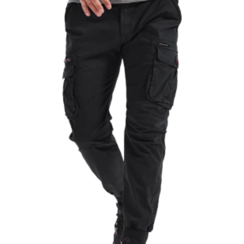 Relaxed Fit Hiking Pants with Stretch Waist and Cargo Pockets