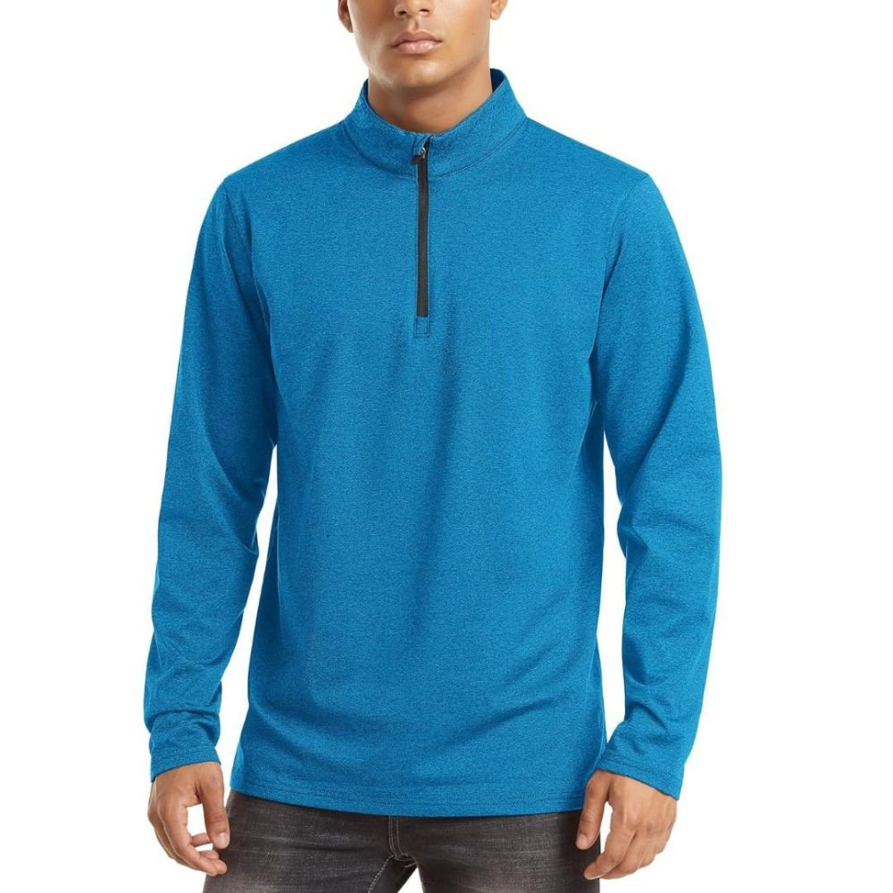 Men's Performance Quarter Zip Polo Shirt