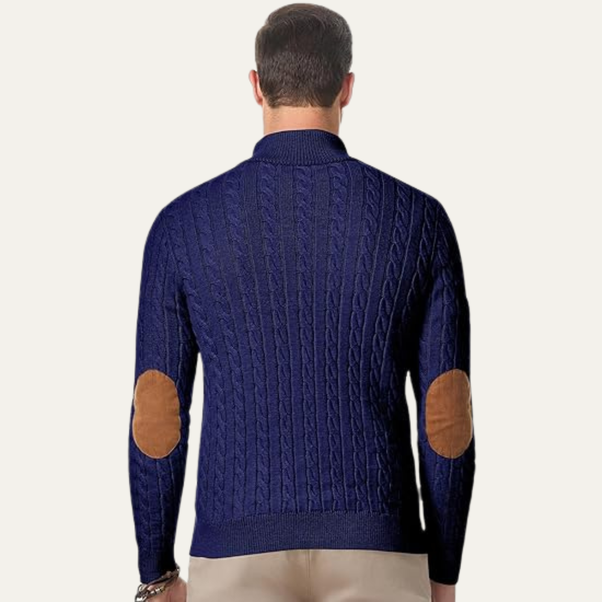 Classic Men's Cable Crew Neck Sweater