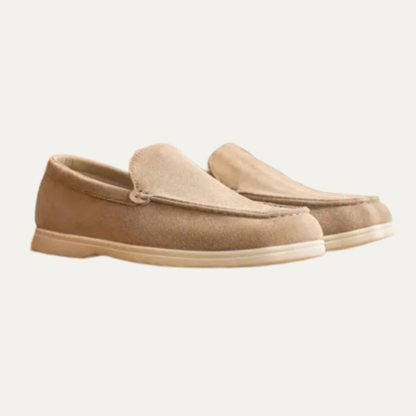 Men's Simple Leather Slip On Loafers Shoes